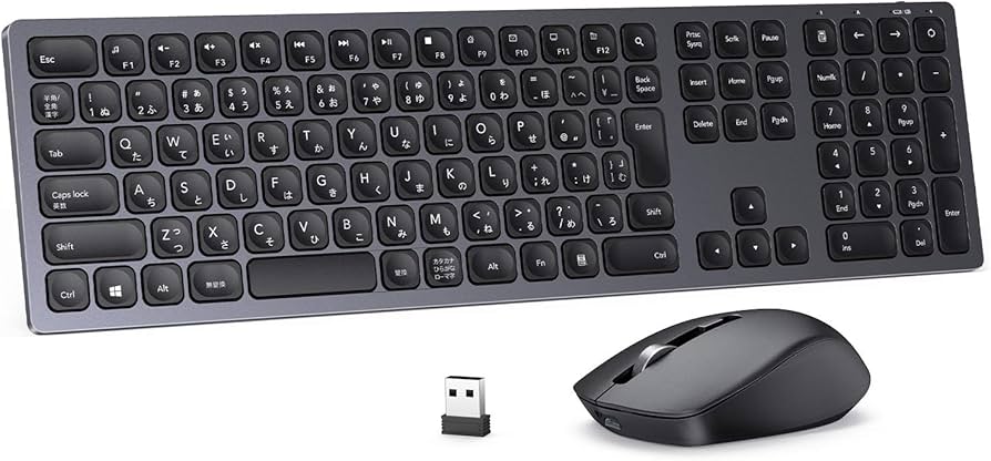 Amazon.co.jp: SEENDA ワイヤレスキーボード マウスセット 日本語配列