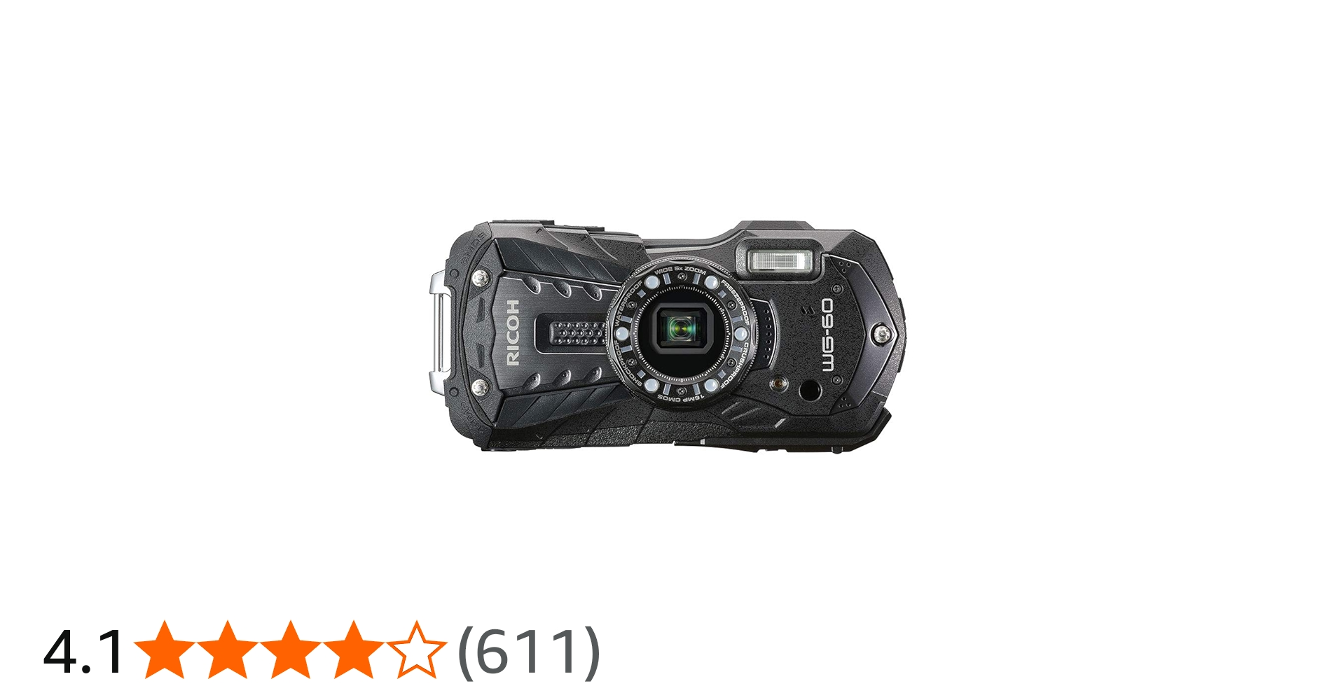 Amazon.co.jp: RICOH WG-60 Black True Waterproof Digital Camera