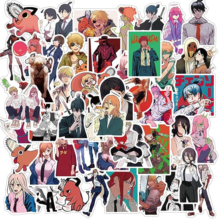 Amazon.co.jp: FOR チェンソーマン ステッカー 100枚 FOR チェンソー