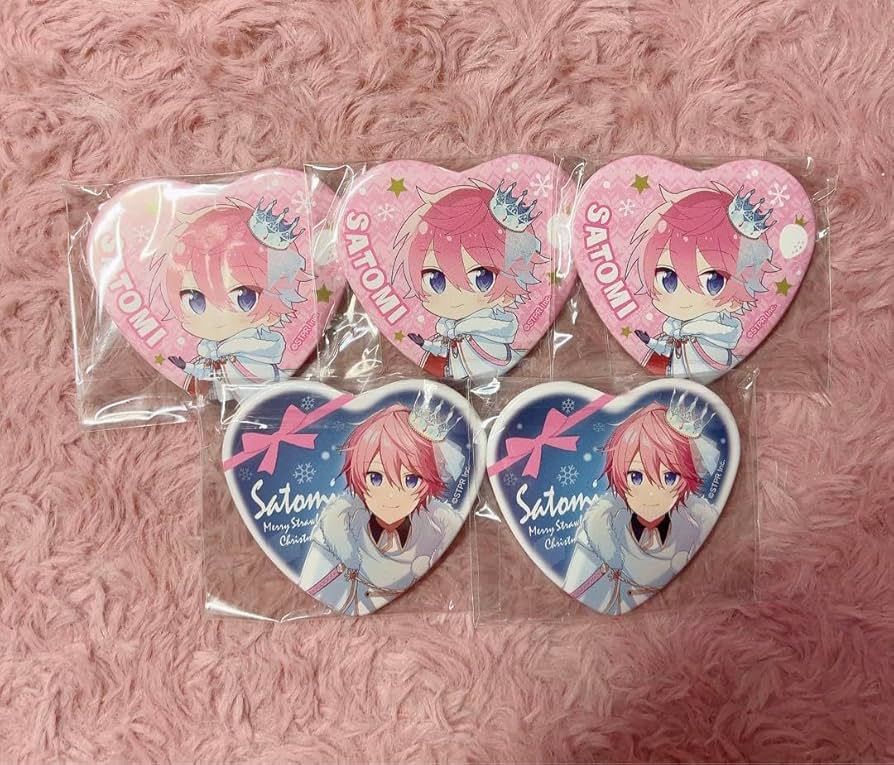 さとみくんハート型缶バッジ 36個セット すとぷり さとみ ハート缶