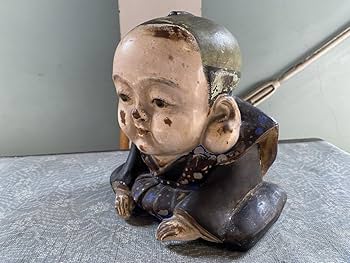 Amazon.co.jp: 時代物 福助 人形① 土人形 縁起物/開運/商売盛 和骨董