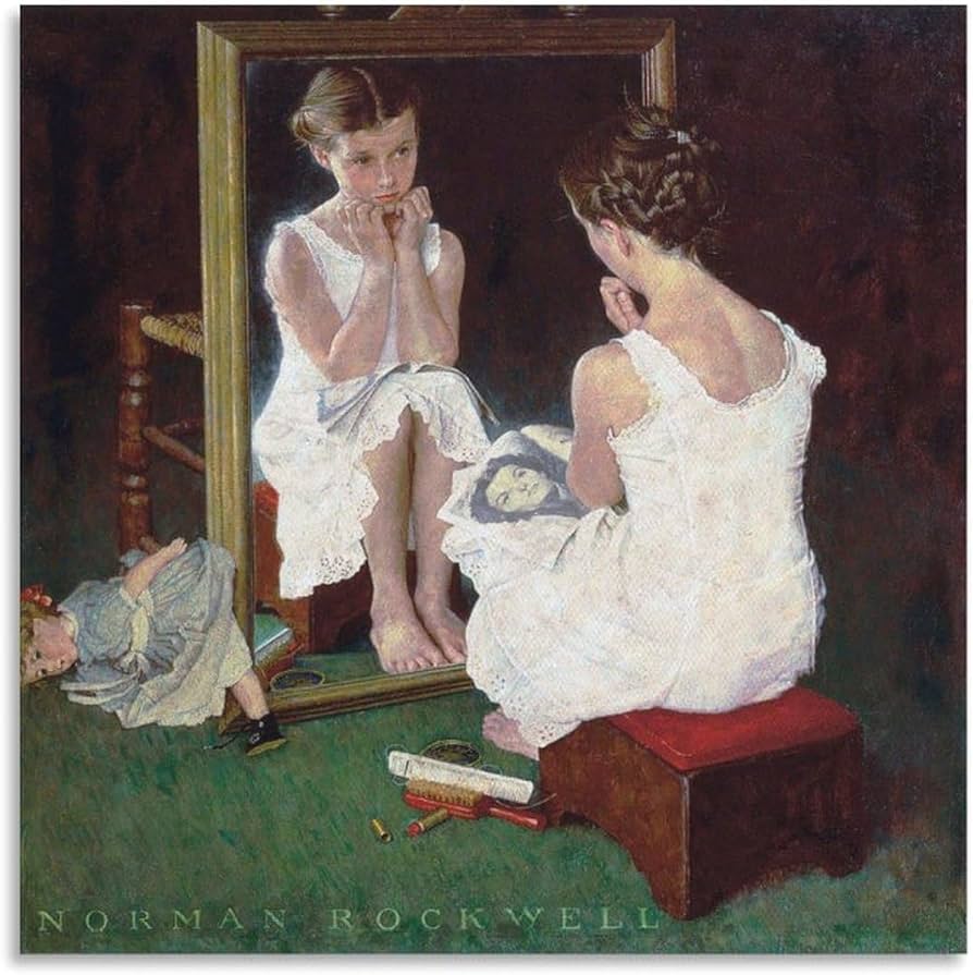 Amazon.co.jp: Norman Rockwell ミラーでノーマンロックウェル絵画の