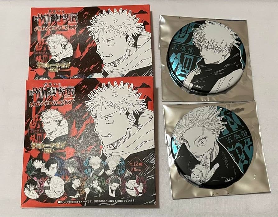 呪術廻戦展 五条悟 デコレクション缶バッジ4点セット