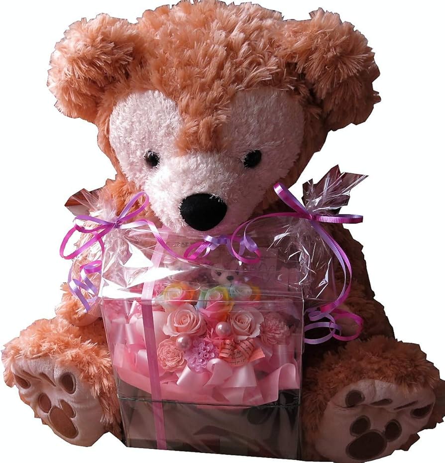 ダッフィー プリザーブドフラワーぬいぐるみ