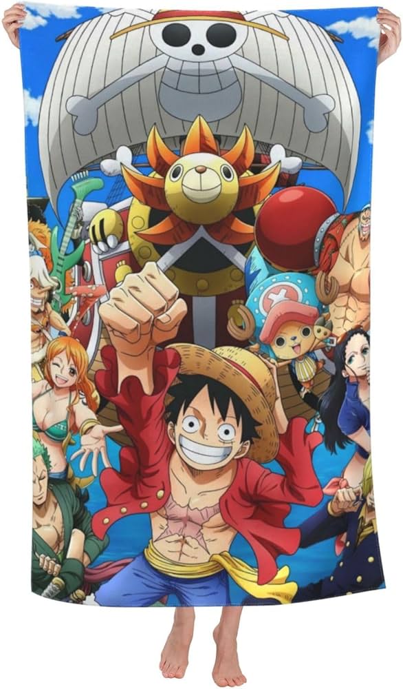 Amazon｜ワンピース アニメ バスタオル 大判 吸水 フェイスタオル 速乾