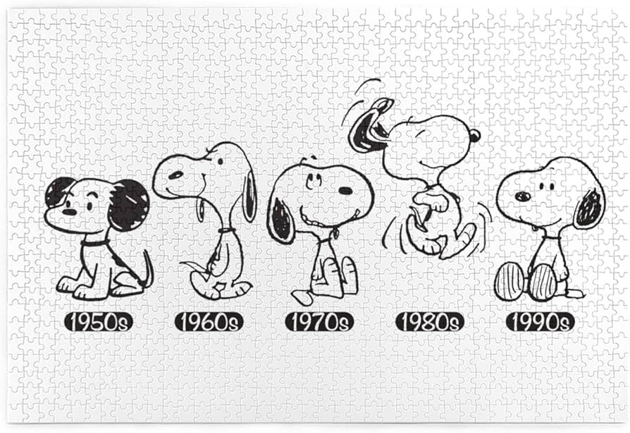スヌーピー木製1000ピースジグソーパズル4セット☆サイズ50✕75cm