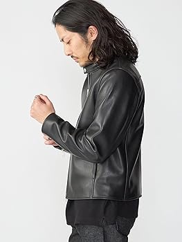 Amazon.co.jp: [シップス] ジャケット ラムレザー シングル ライダース