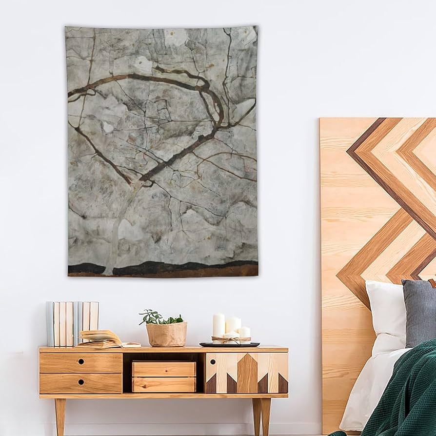 Egon Schiele 線画 木製フレーム付き