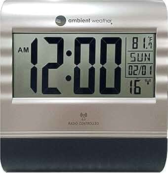 Amazon.com: Ambient Weather RC-9362 Silver Atomic Digital Wall