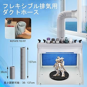 Amazon | Ausuc 塗装ブース スプレーブース LED照明 エアブラシ