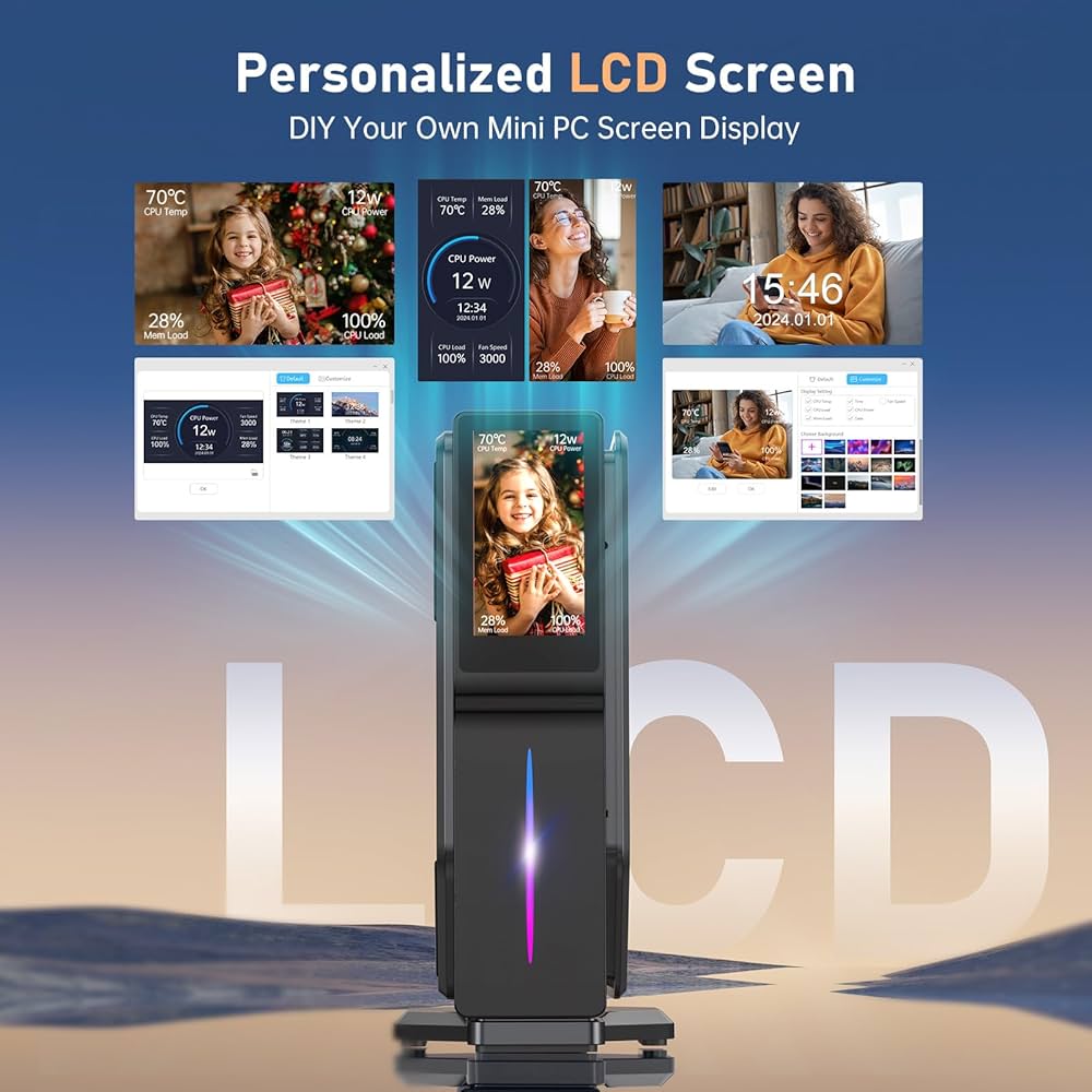 ACEMAGIC ミニpc 【LCDスクリーン付き】 Amazon.co.jp: PC 小型 (115