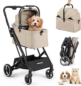 Amazon | BEBEROAD PETS X2 ペットカート 猫 小型犬 バギー 折りたたみ