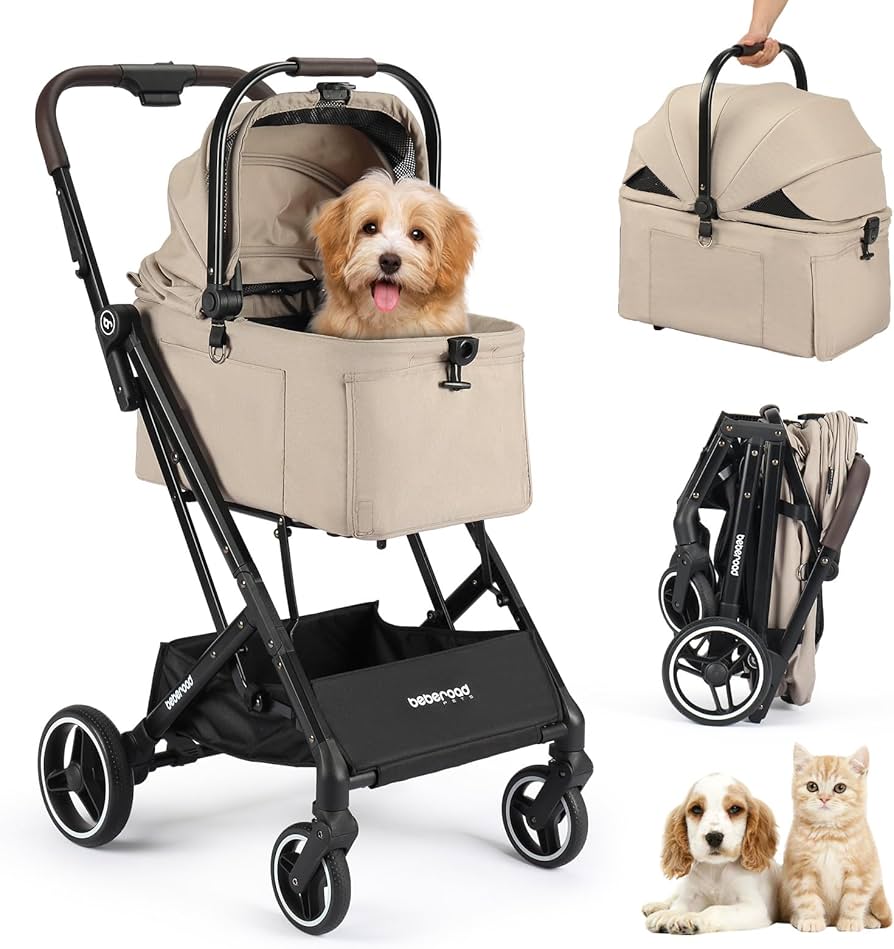 Amazon | BEBEROAD PETS X2 ペットカート 猫 小型犬 バギー 折りたたみ