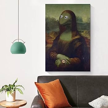 Amazon.co.jp: WANGXIA 面白いポスター モナ・カーミット アートミーム