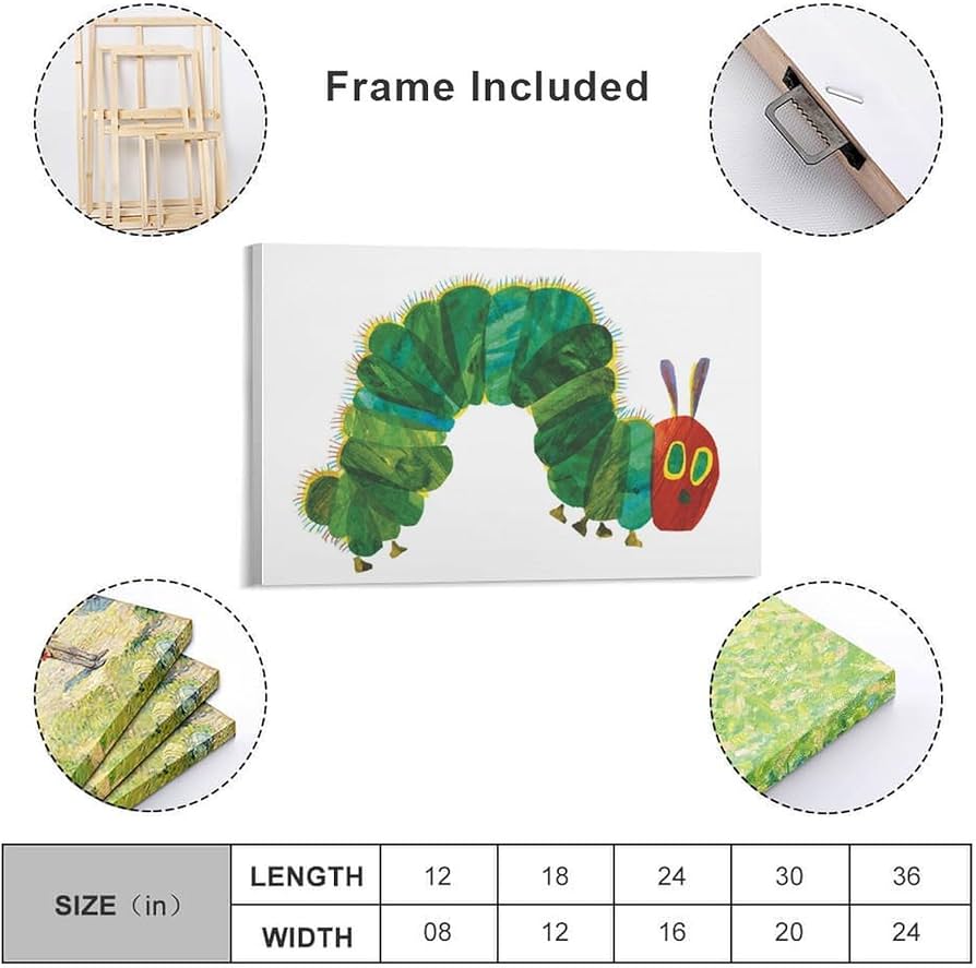 Amazon.co.jp: Eric Carle エリック・カールの版画『はらぺこあおむし
