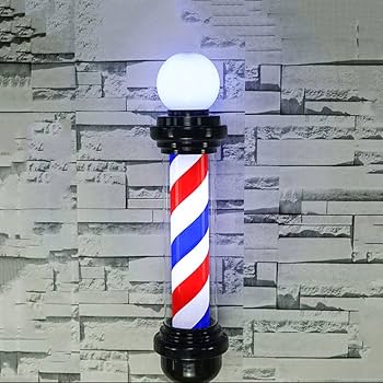 Amazon.co.jp: サインポール 理容 屋外，LEDバーバーポール - レッド