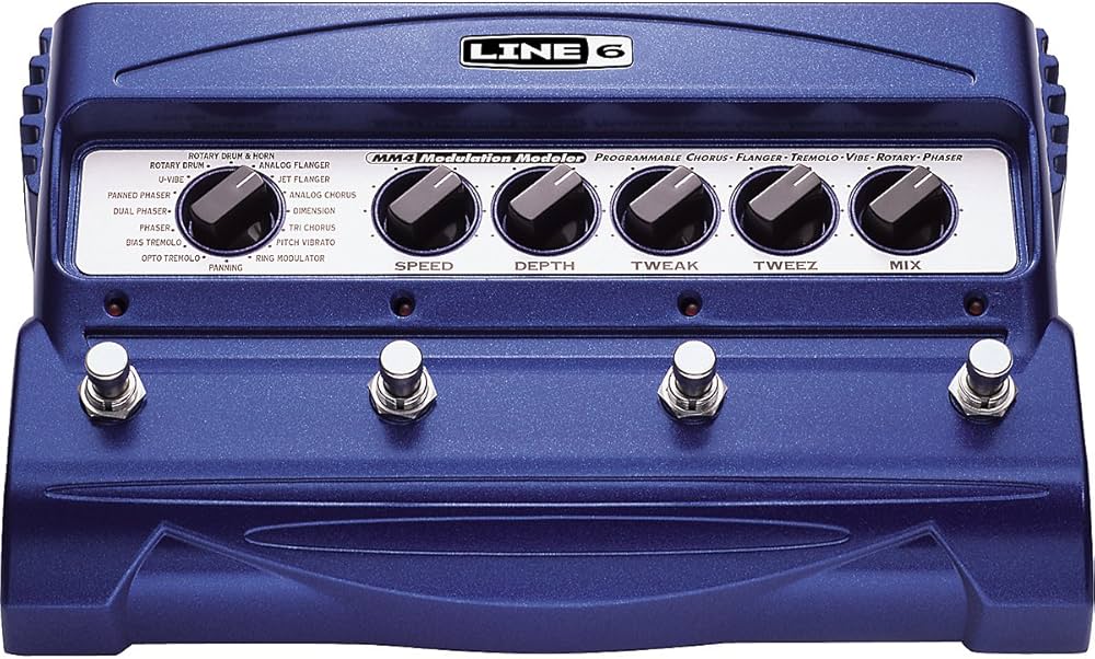 Line 6 MM4 Modulation Modeler Guitar Effect Pedal - Blue : Amazon