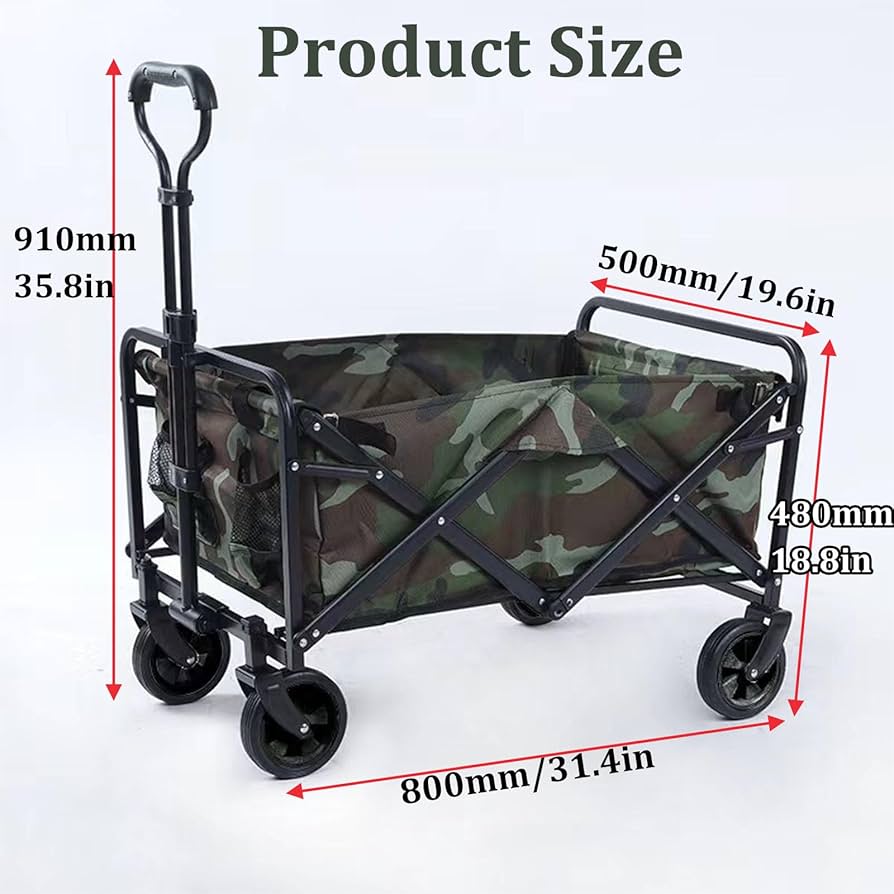 Amazon.co.jp: キャリーワゴン, 迷彩 アウトドアワゴン折り畳み