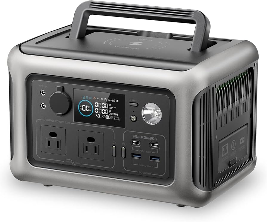 Amazon.co.jp: ALLPOWERS R600 ポータブル電源 リン酸鉄蓄電池(3500回