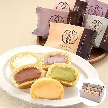 Amazon.co.jp: 八天堂 くりーむパン12個詰合せ クリーム5種 詰合せ