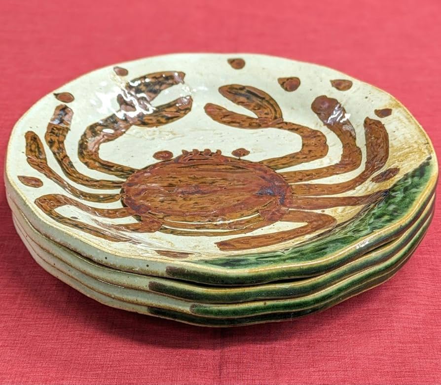 Amazon.co.jp: ?SALE? 北大路魯山人 伊万里（翔窯造）魯山人風 蟹絵皿