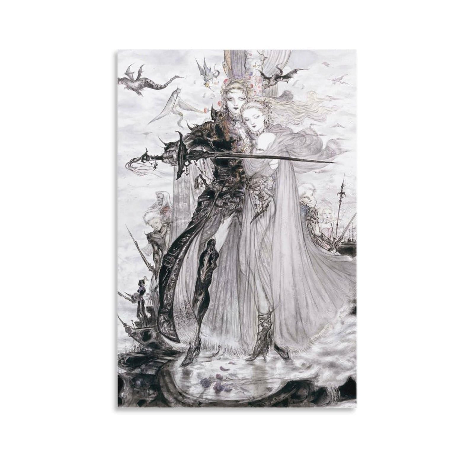 ファイナルファンタジー Ⅰ ファーストソード 天野喜孝 ポスター FINAL