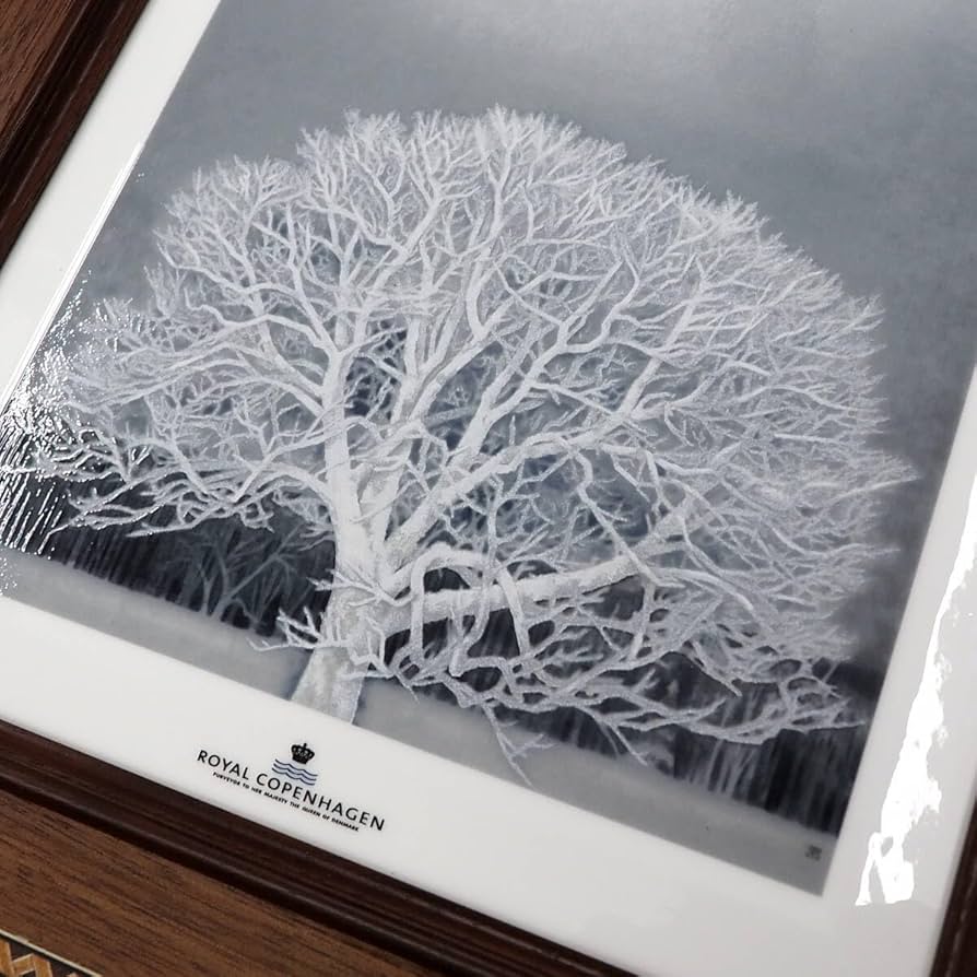 く*に様 東山魁夷 冬華 陶板画 ロイヤルコペンハーゲン 希少品 く*