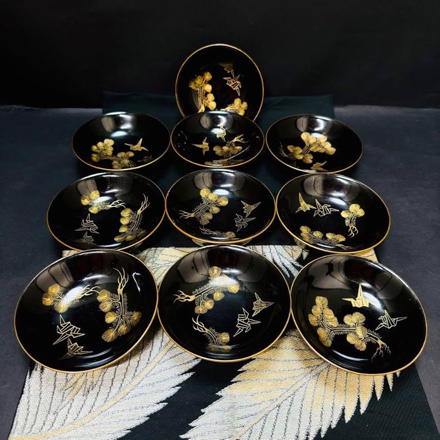 漆器 輪島塗 沈金 金蒔絵 木製 盃洗 鉢 大椀 1客 骨董品 Amazon.co.jp