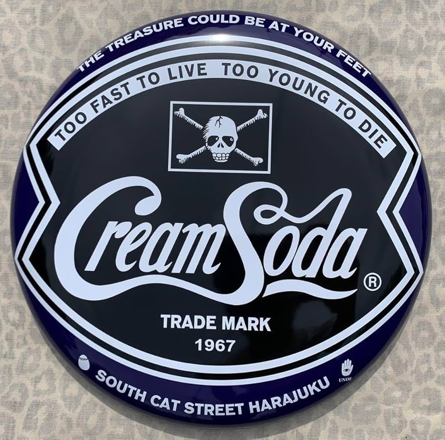 Cream Soda 新ドクロ 丸ブリキ 丸看板 【公式通販】