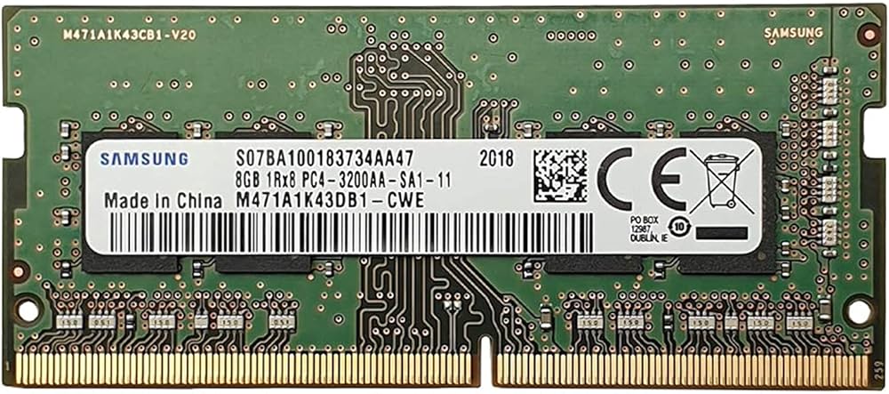Samsung 8GB DDR4 3200MHz PC4-25600 (PC4-3200AA) CL22 SODIMM 1Rx8