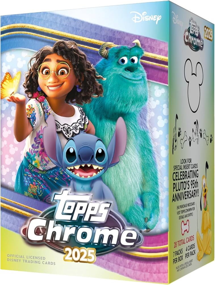 Amazon.com: Topps 2025 Chrome® Disney - Value Box (4 cards per