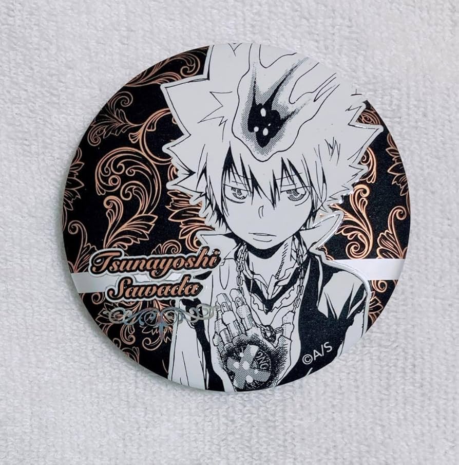 家庭教師ヒットマンREBORN!】沢田綱吉 50周年 スクエア缶バッジ 家庭