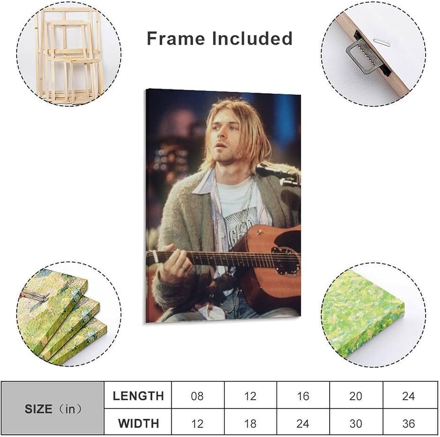 Amazon.co.jp: ニルヴァーナカートコバーン音楽ポスター絵画