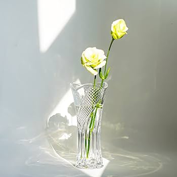Amazon.co.jp: クリアクリスタル花瓶 センターピース用 6.5インチ