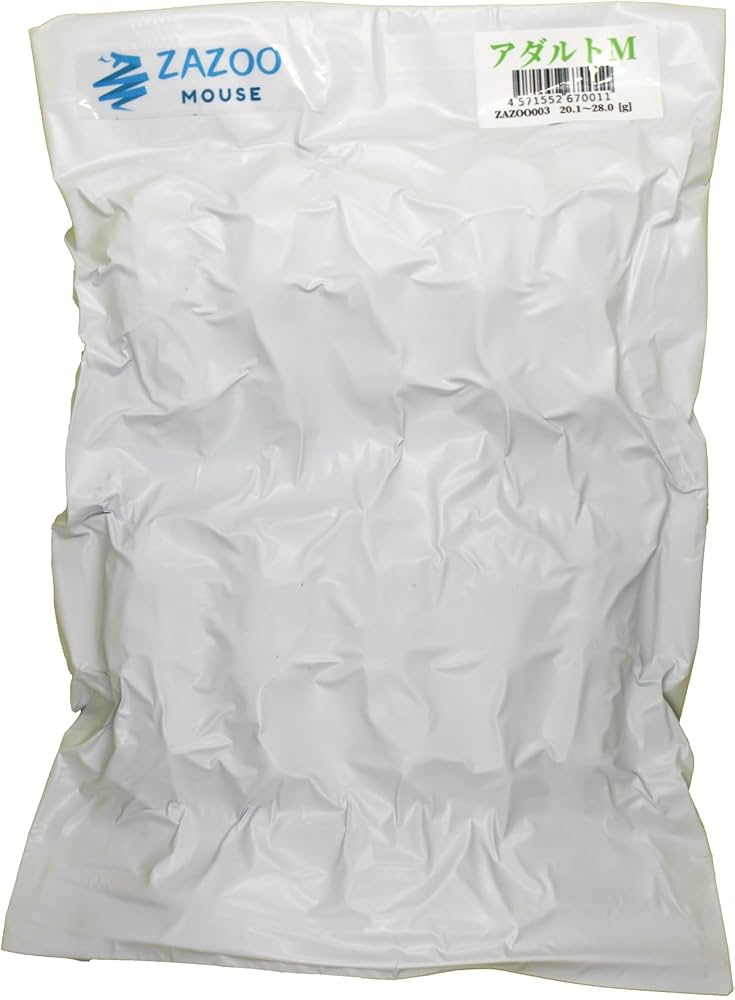 Amazon | ZAZOO 冷凍マウス アダルトM 10匹 20〜28g 約8.5cm 真空個別