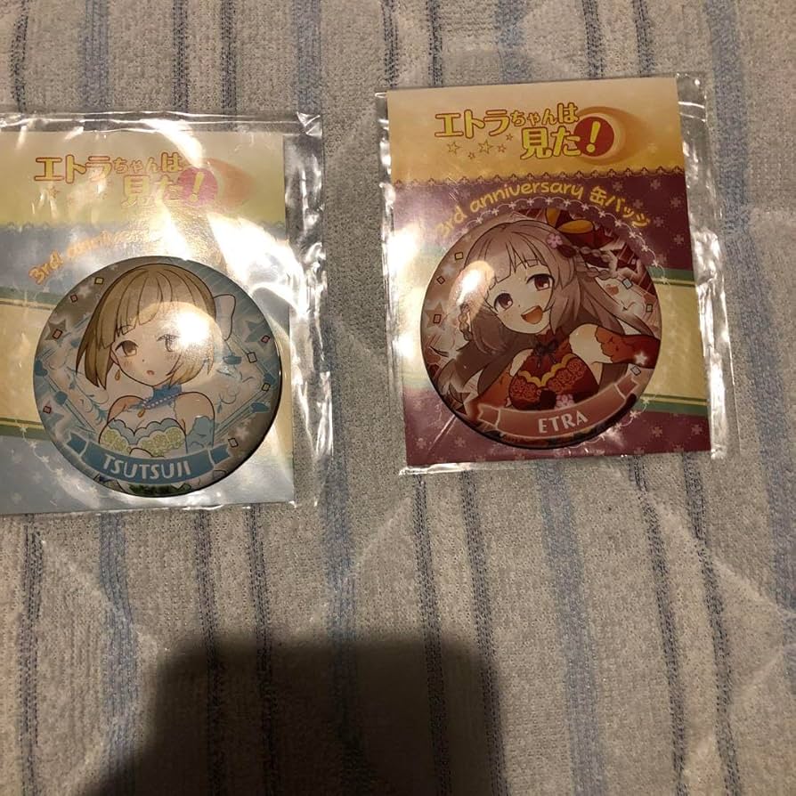 エトラちゃんは見た3周年記念缶バッチ