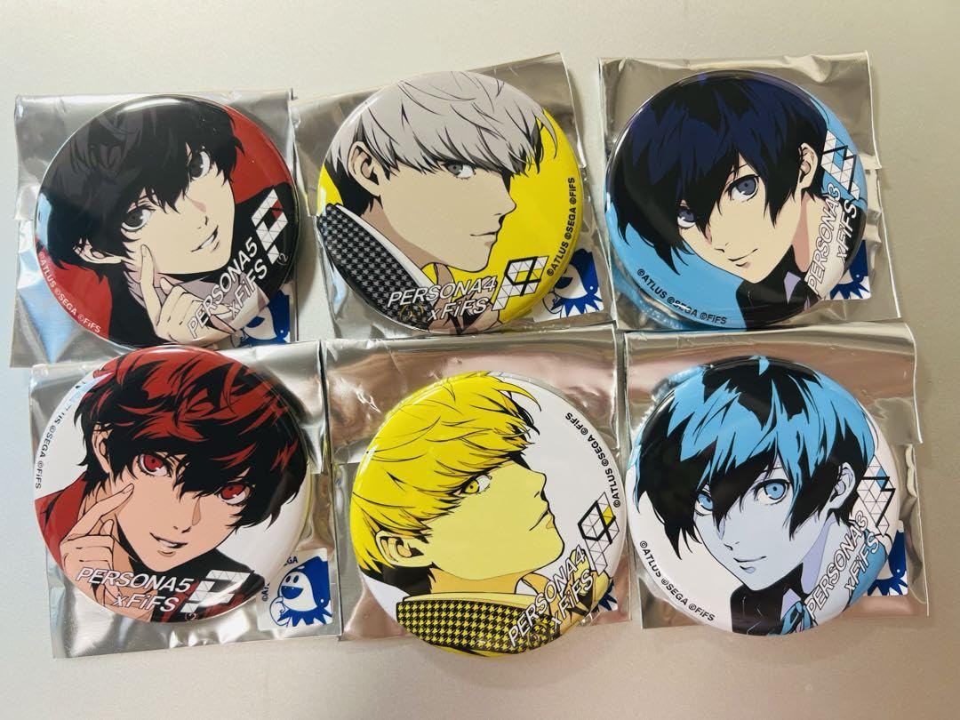 7) ペルソナ3/4/5 × FiFS 缶バッジ 主人公 雨宮 蓮 ペルソナ5 缶バッジ