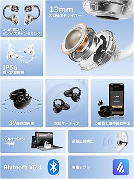 Amazon.co.jp: EDIFIER LolliClip オープンイヤーイヤホン「VGP2025