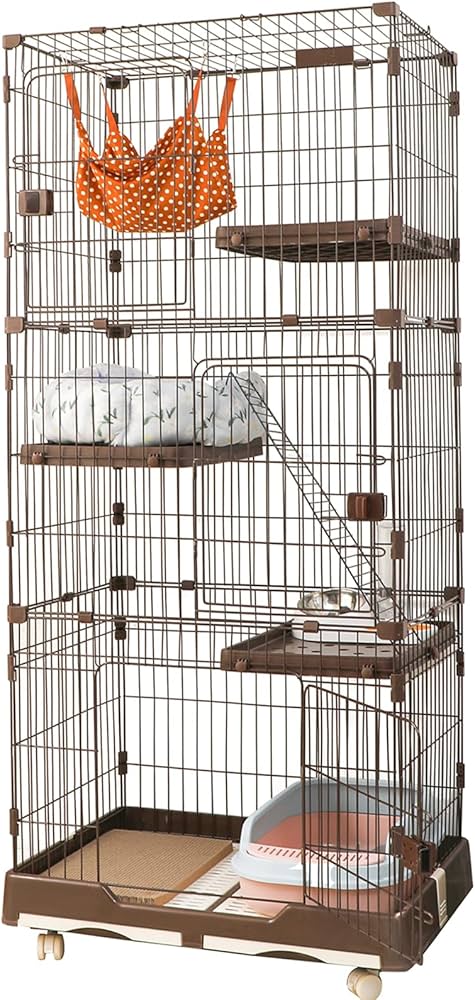 Amazon.co.jp: Shinyever 猫 ケージ キャットケージ 猫ゲージ ペット