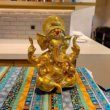 Amazon.co.jp: ガネーシャ神様 置物 風水 インドの神様 象 オブジェ