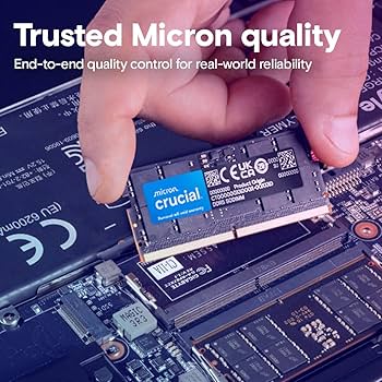 Crucial 64GB DDR5 RAM Kit (2x32GB), 4800MHz CL40 Laptop Memory