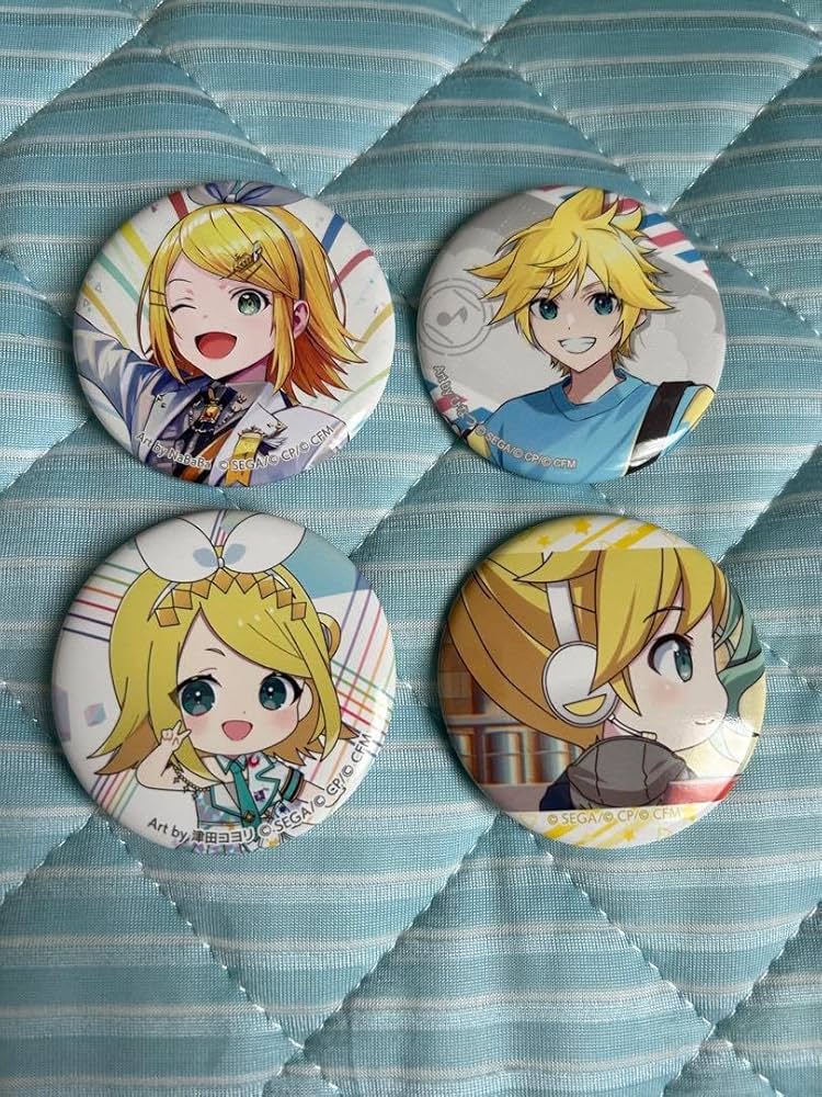 鏡音リン 缶バッジ R_りんご