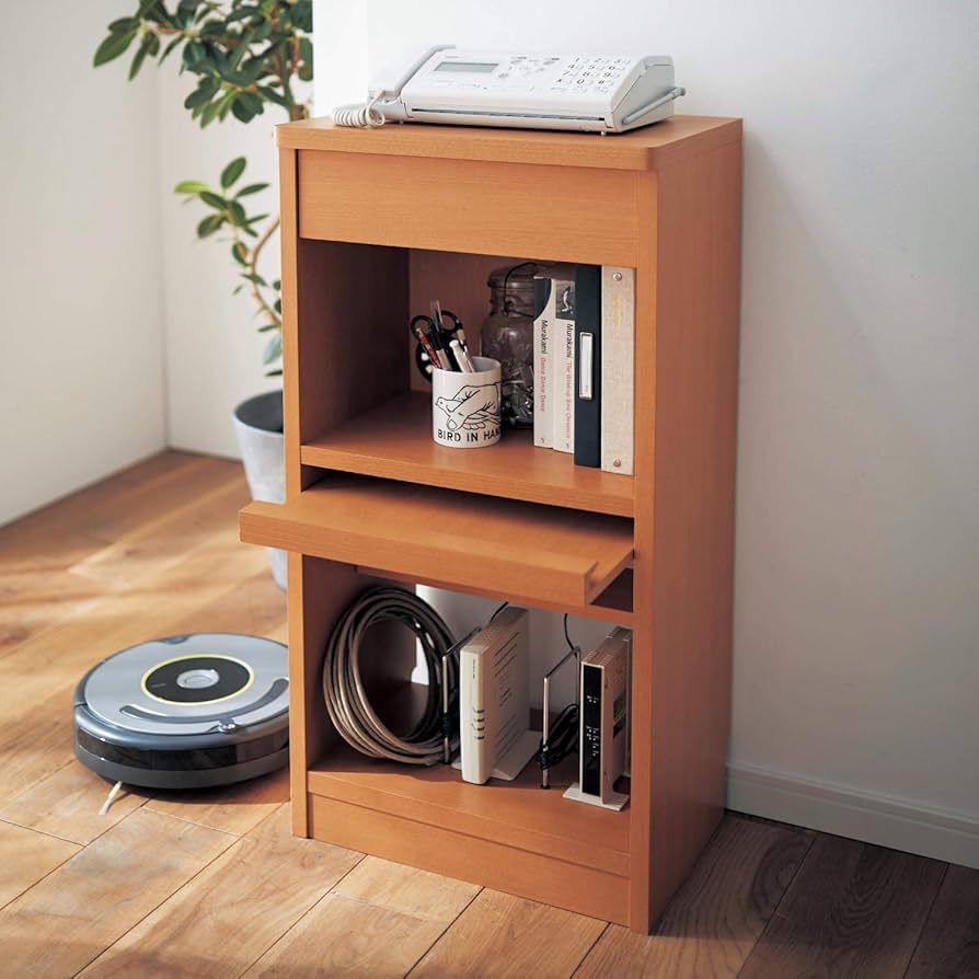 maruni マルニ 電話台、FAX台 サイドチェスト コンセント穴付き マルニ