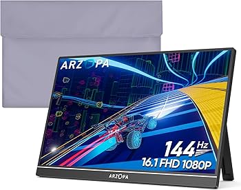 Amazon.com: ARZOPA Portable Monitor & Sleeve,16.1'' 144Hz 1080P