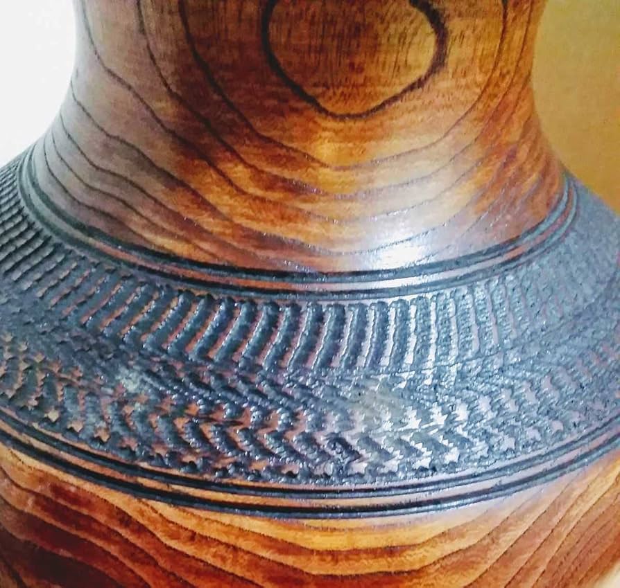 Amazon.co.jp: ！ 骨董品 美しい 木製 花瓶 ツボ つぼ 壷 壺