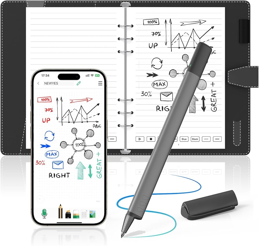 Amazon.com: NEWYES SyncPen 4 Set Smart Pen Digital Notebook (with