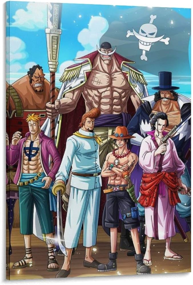 Amazon.co.jp: ワンピース 白ひげ海賊団 アニメ アート ポスター 寝室