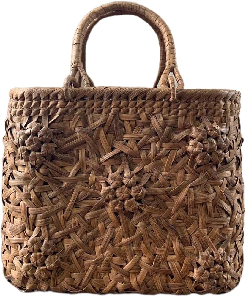 山葡萄 購入 籠 バッグ 天然素材 編み込みかごバッグ 和柄内布