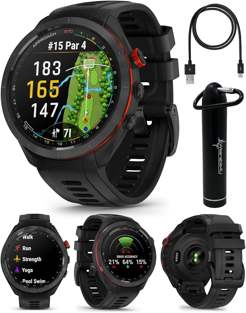 Amazon.com: Wearable4U - Garmin Approach S70: Ceramic 47 mm Golf