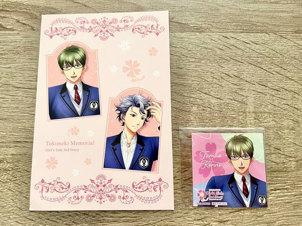 ときめきメモリアルGS VISA 直筆サイン額装イラスト紺野玉緒設楽聖司